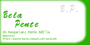 bela pente business card